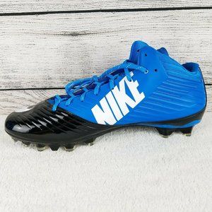 navy and white football cleats